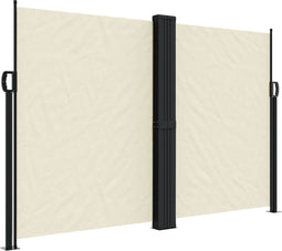 vidaXL - Windscherm - uittrekbaar - 160x1000 - cm - crèmekleurig