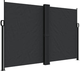 vidaXL - Windscherm - uittrekbaar - 160x1000 - cm - zwart