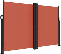 vidaXL - Windscherm - uittrekbaar - 160x1200 - cm - terracottakleurig