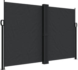 vidaXL - Windscherm - uittrekbaar - 160x1200 - cm - zwart