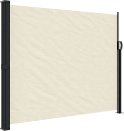 vidaXL - Windscherm - uittrekbaar - 160x500 - cm - crèmekleurig