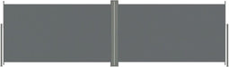 vidaXL - Windscherm - uittrekbaar - 160x600 - cm - antracietkleurig