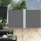 vidaXL - Windscherm - uittrekbaar - 160x600 - cm - antracietkleurig