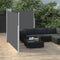 vidaXL - Windscherm - uittrekbaar - 160x600 - cm - antracietkleurig