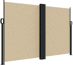 vidaXL - Windscherm - uittrekbaar - 160x600 - cm - beige