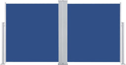 vidaXL - Windscherm - uittrekbaar - 160x600 - cm - blauw