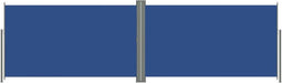 vidaXL - Windscherm - uittrekbaar - 160x600 - cm - blauw