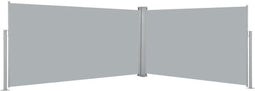 vidaXL - Windscherm - uittrekbaar - 160x600 - cm - grijs