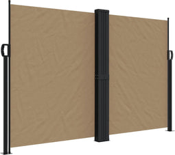 vidaXL - Windscherm - uittrekbaar - 160x600 - cm - taupe
