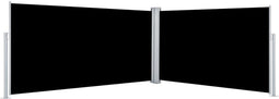 vidaXL - Windscherm - uittrekbaar - 160x600 - cm - zwart