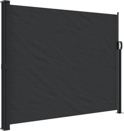 vidaXL - Windscherm - uittrekbaar - 160x600 - cm - zwart