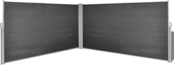 vidaXL - Windscherm - uittrekbaar - 160x600 - cm - zwart