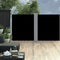 vidaXL - Windscherm - uittrekbaar - 160x600 - cm - zwart