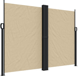 vidaXL - Windscherm - uittrekbaar - 180x1000 - cm - beige