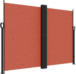 vidaXL - Windscherm - uittrekbaar - 180x1000 - cm - terracottakleurig
