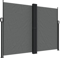 vidaXL - Windscherm - uittrekbaar - 180x600 - cm - antracietkleurig