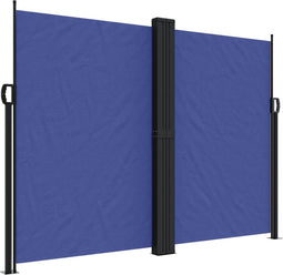 vidaXL - Windscherm - uittrekbaar - 180x600 - cm - blauw