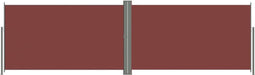 vidaXL - Windscherm - uittrekbaar - 180x600 - cm - bruin