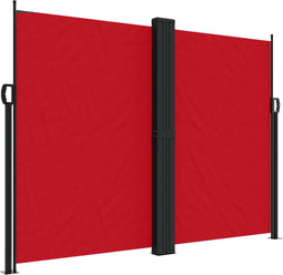 vidaXL - Windscherm - uittrekbaar - 180x600 - cm - rood