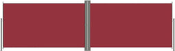 vidaXL - Windscherm - uittrekbaar - 180x600 - cm - rood