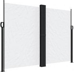 vidaXL - Windscherm - uittrekbaar - 180x600 - cm - wit