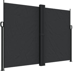 vidaXL - Windscherm - uittrekbaar - 180x600 - cm - zwart