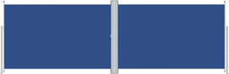 vidaXL - Windscherm - uittrekbaar - 200x600 - cm - blauw