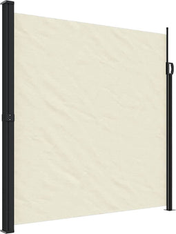 vidaXL - Windscherm - uittrekbaar - 200x600 - cm - crèmekleurig