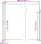 vidaXL - Windscherm - uittrekbaar - 200x600 - cm - crèmekleurig