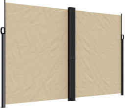 vidaXL - Windscherm - uittrekbaar - 220x1000 - cm - beige