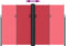 vidaXL - Windscherm - uittrekbaar - 220x1000 - cm - rood