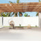 vidaXL - Windscherm - uittrekbaar - 220x1200 - cm - crèmekleurig