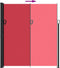 vidaXL - Windscherm - uittrekbaar - 220x600 - cm - rood