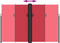 vidaXL - Windscherm - uittrekbaar - 220x600 - cm - rood