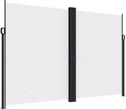 vidaXL - Windscherm - uittrekbaar - 220x600 - cm - wit
