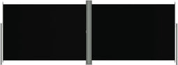 vidaXL - Windscherm - uittrekbaar - 220x600 - cm - zwart