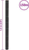 vidaXL - Worteldoek - 1,5x150 - m - polypropeen - zwart