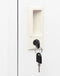 vidaXL - Zadelkast - 53x53x140 - cm - staal - wit