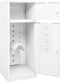 vidaXL - Zadelkast - 53x53x140 - cm - staal - wit