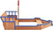 vidaXL Zandbak piratenschip 190x94,5x101 cm vurenhout
