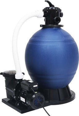 vidaXL - Zandfilter - met - 7 - instellingen - en - 1000 - W - pomp - blauw - en - zwart