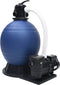 vidaXL - Zandfilter - met - 7 - instellingen - en - 1000 - W - pomp - blauw - en - zwart