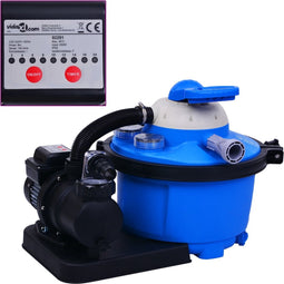 vidaXL - Zandfilterpomp - met - timer - 450 - W - 25 - L