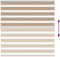 vidaXL - Zebra - Blind - 150x150 - cm - stofbreedte - 145,9 - cm - polyester - zandbruin
