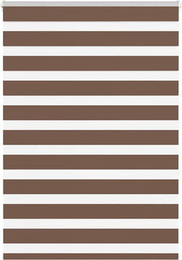 vidaXL - Zebra - rolgordijn - 115x150 - cm - stofbreedte - 110,9cm - polyester - bruin