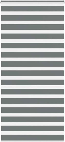 vidaXL - Zebra - rolgordijn - 115x230 - cm - stofbreedte - 110,9 - cm - donkergrijs