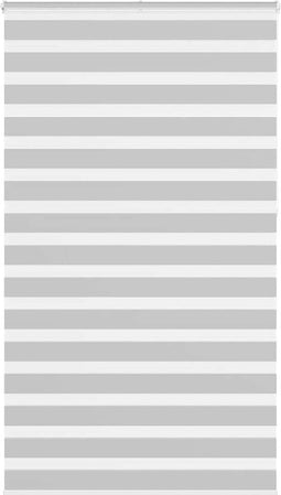 vidaXL - Zebra - rolgordijn - 130x230 - cm - stofbreedte - 125,9 - cm - lichtgrijs