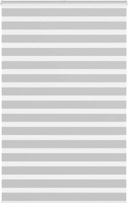 vidaXL - Zebra - rolgordijn - 140x230 - cm - stofbreedte - 135,9 - cm - lichtgrijs