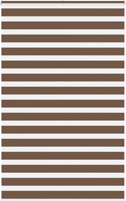 vidaXL - Zebra - rolgordijn - 145x230 - cm - stofbreedte - 140,9cm - polyester - bruin