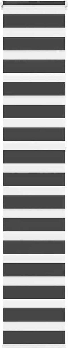 vidaXL - Zebra - rolgordijn - 45x230 - cm - stofbreedte - 40,9 - cm - zwart
